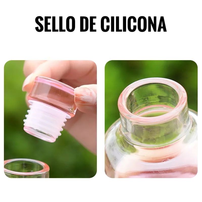 Botella de Vidrio Trasparente