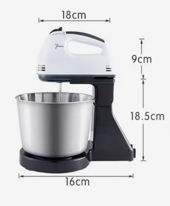 Batidora Electrica con Tazón de Acero Inoxidable