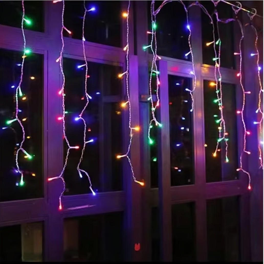 Cascada Led 30 Metros Luz Multicolor con destellos