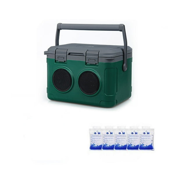 Hielera con Altavoz Bluetooth de 21 Litros, 48 horas de retención de hielo, mango Portátil, para campamento al aire libre Barbacoas, Playa, Senderismo