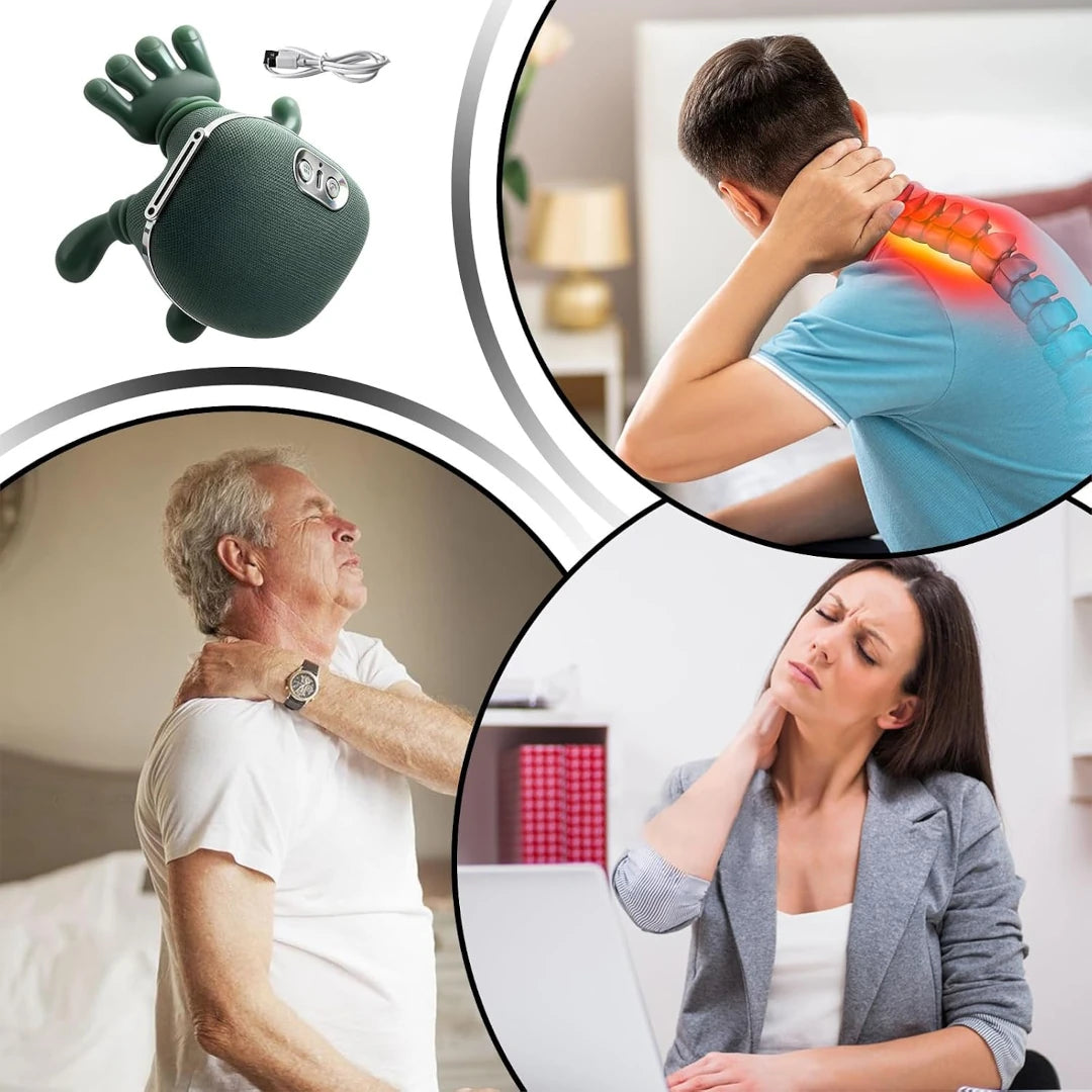 Manitas Relax - Masajeador Recargable de cuello, hombros y espalda con función de calor