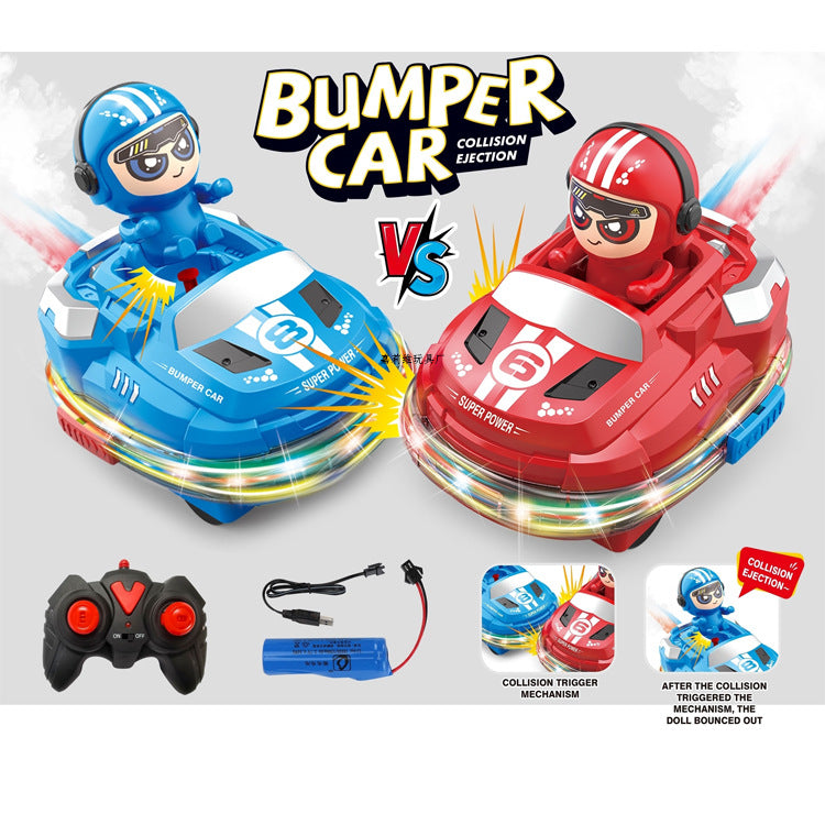 Bumper Cars a Control Remoto | Diversión Interactiva con Efecto de Humo - Set de 2 Carros