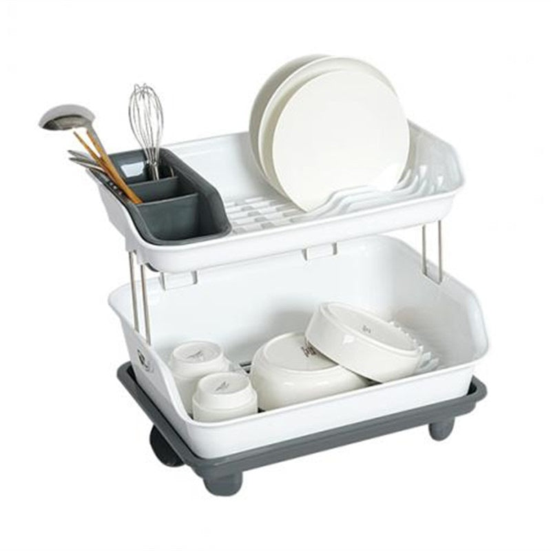 Escurridor de platos Plástico de 2 Niveles