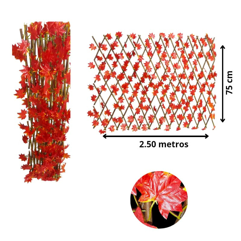 Valla Extensible de Hojas de Otoño