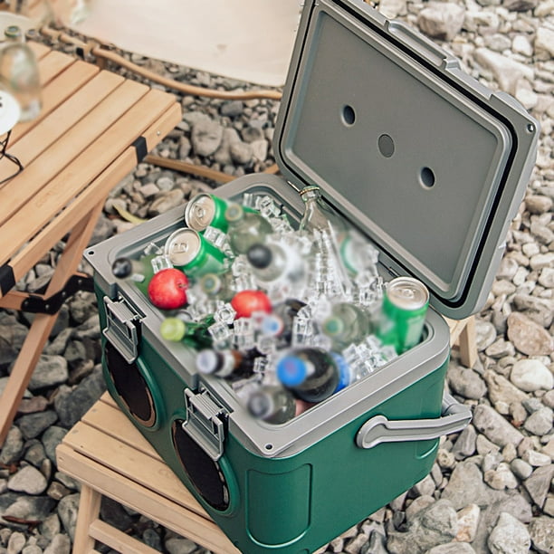 Hielera con Altavoz Bluetooth de 21 Litros, 48 horas de retención de hielo, mango Portátil, para campamento al aire libre Barbacoas, Playa, Senderismo
