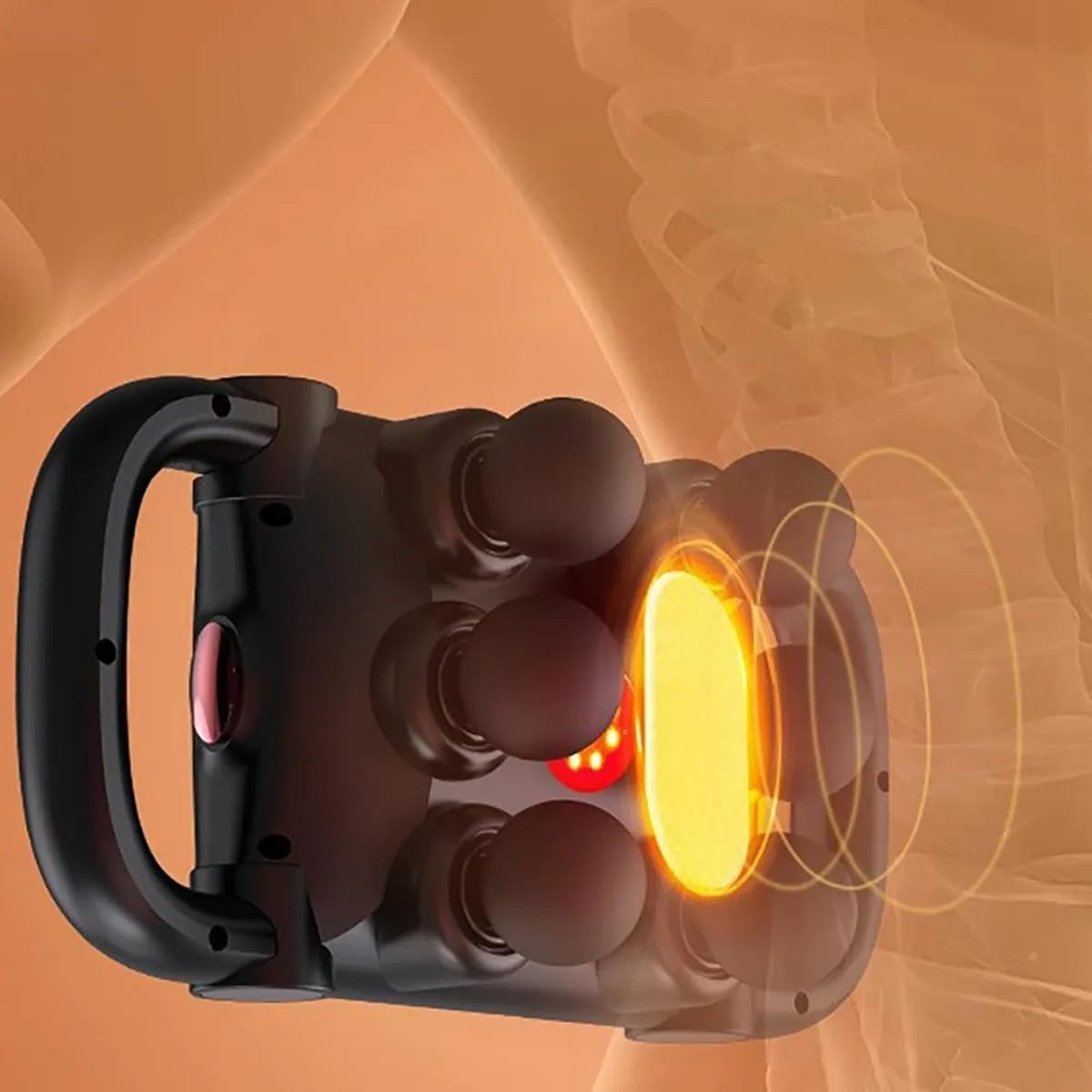 Masajeador de Cuerpo Completo con 6 Cabezales - Alivio Profundo para Dolores Musculares con luz Infrarrojoa